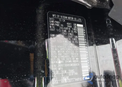 2025 Nissan Rogue Sv Fwd из США, поврежденный, VIN JN8BT3BA8SW006429